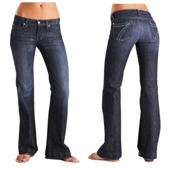 7 For All Mankind 7FAMK Jeans 30X32Dojo Chain Pocket New York Dark 30 - Picture 1 of 10